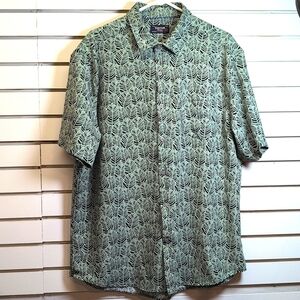 Visitor Premium 4-Way Stretch Short Sleeve Button Down Shirt Size XXL EUC